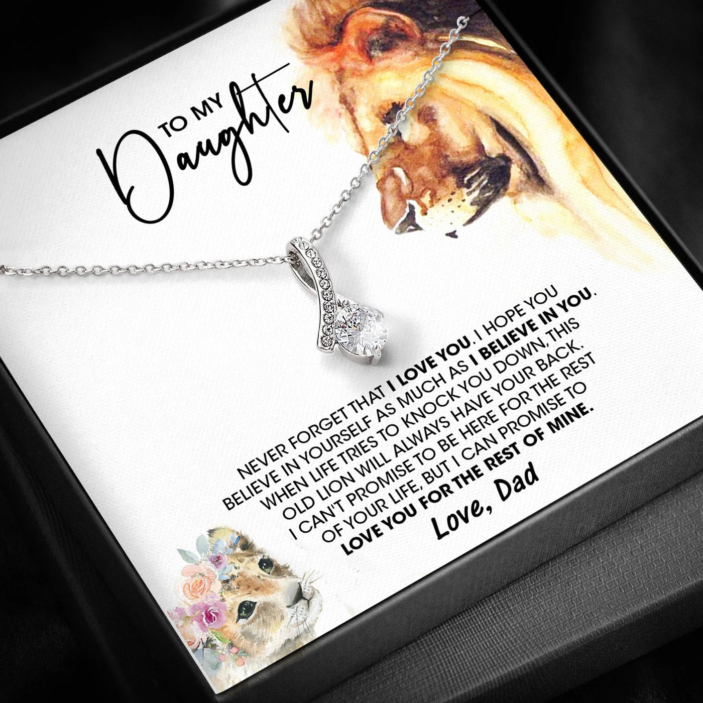 To My Daughter From Dad Pendant Necklace - Image 3