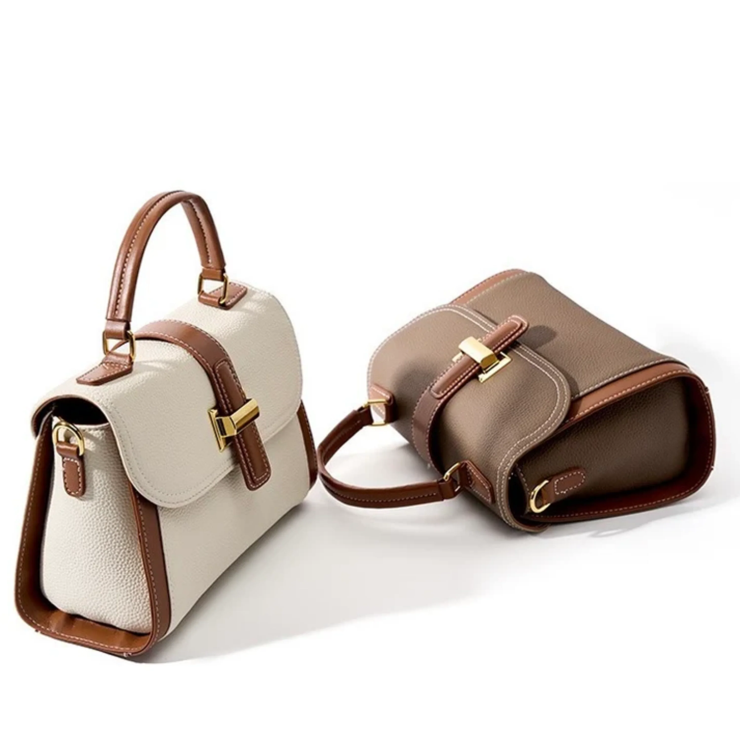 Alondra Leather Structured Top Handle Crossbody Bag - Image 6