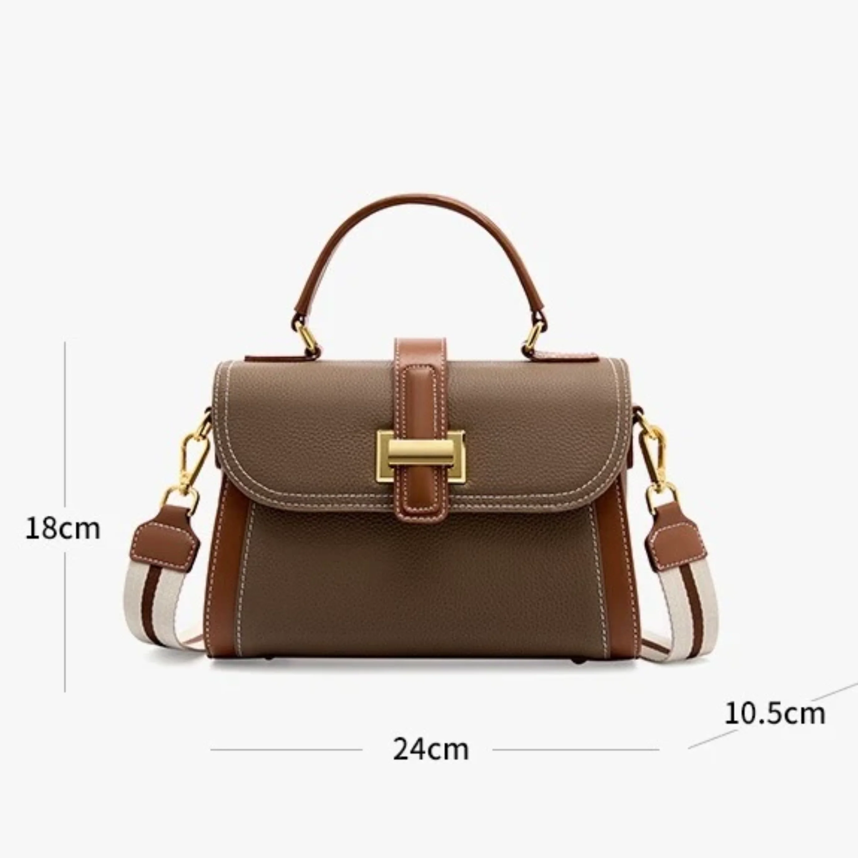 Alondra Leather Structured Top Handle Crossbody Bag - Image 8