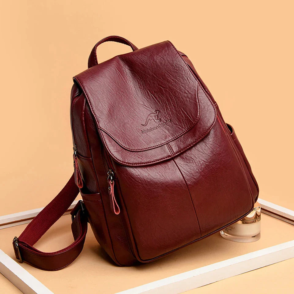 AriaGuard Mini Anti-Theft Leather Backpack - Image 11