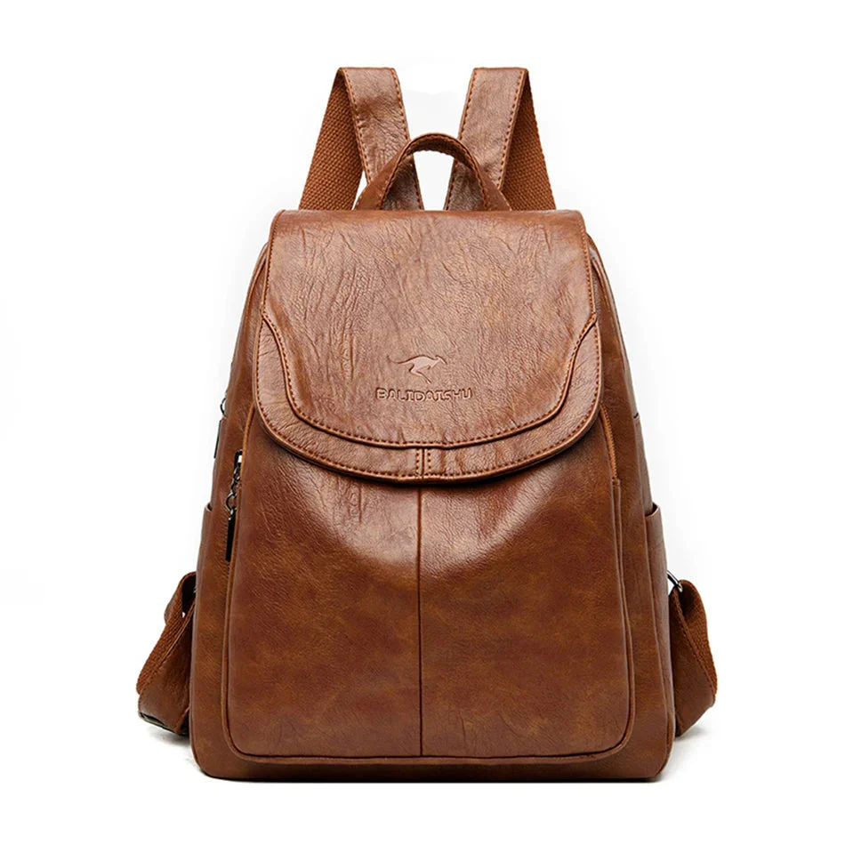 AriaGuard Mini Anti-Theft Leather Backpack - Image 4