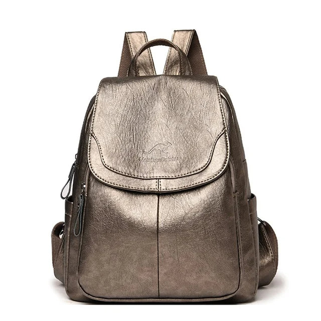 AriaGuard Mini Anti-Theft Leather Backpack - Image 5
