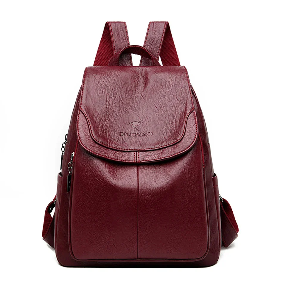AriaGuard Mini Anti-Theft Leather Backpack - Image 7