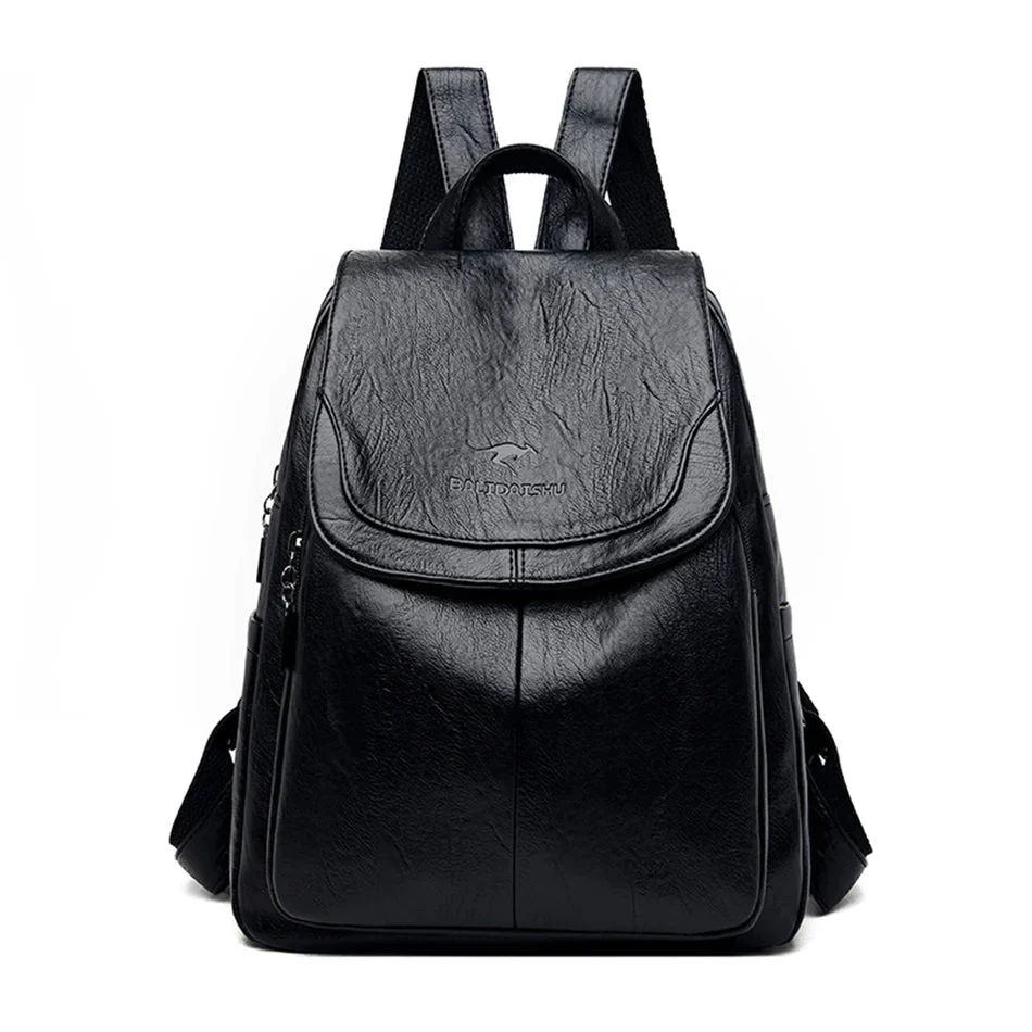 AriaGuard Mini Anti-Theft Leather Backpack - Image 9