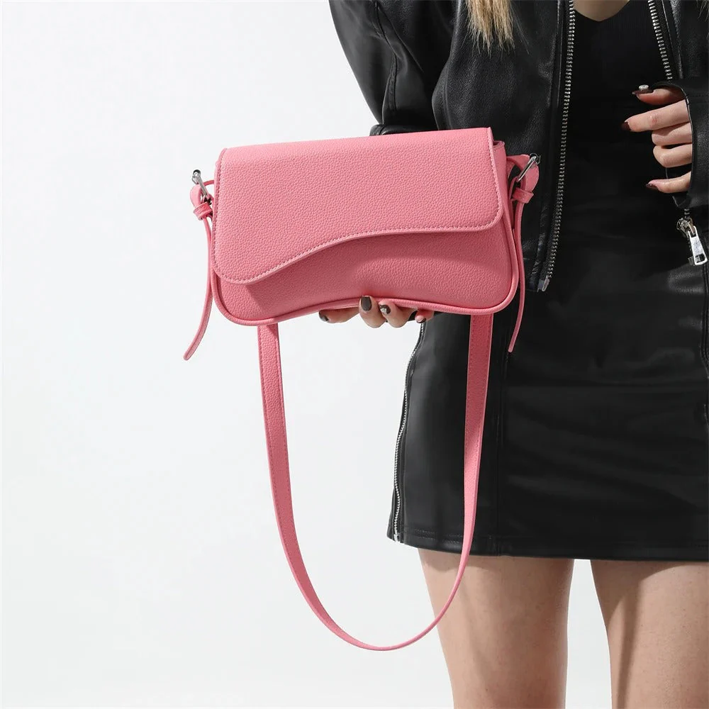 Celestia Curve Baguette Shoulder Bag - Image 17