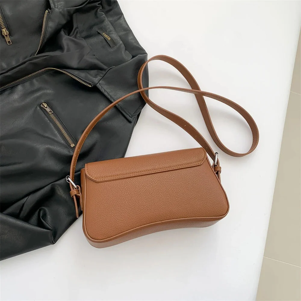 Celestia Curve Baguette Shoulder Bag - Image 9