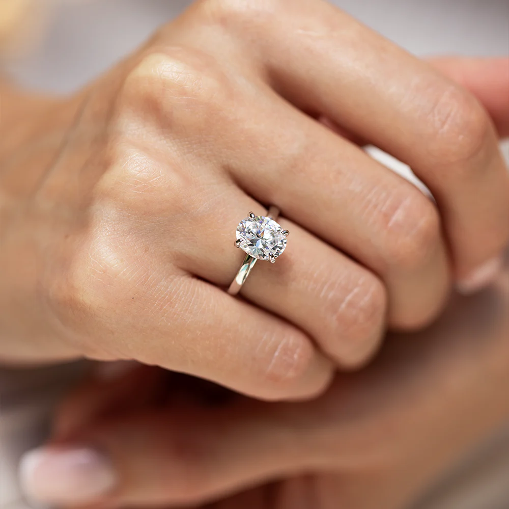 Celestial Glow Moissanite Solitaire Ring - Image 10