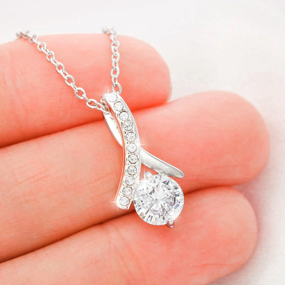 To My Wife White Gold Necklace - Image 4