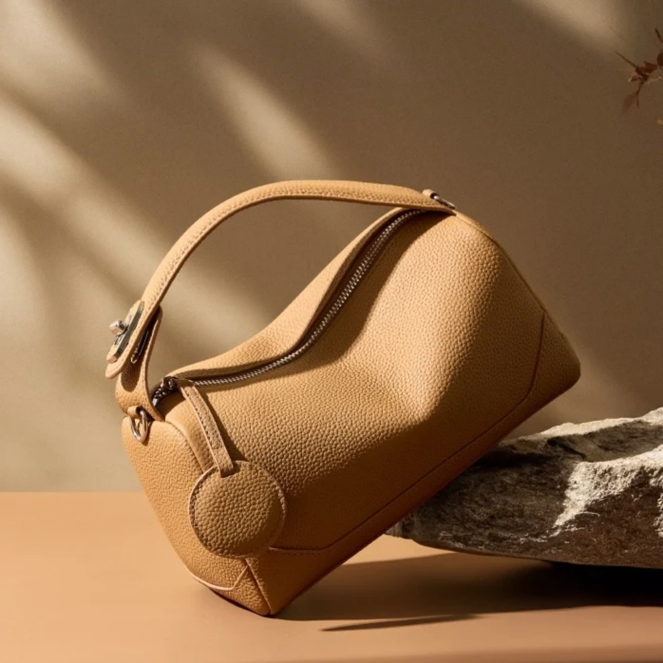 Euphéra Genuine Leather Boston Bag - Image 7