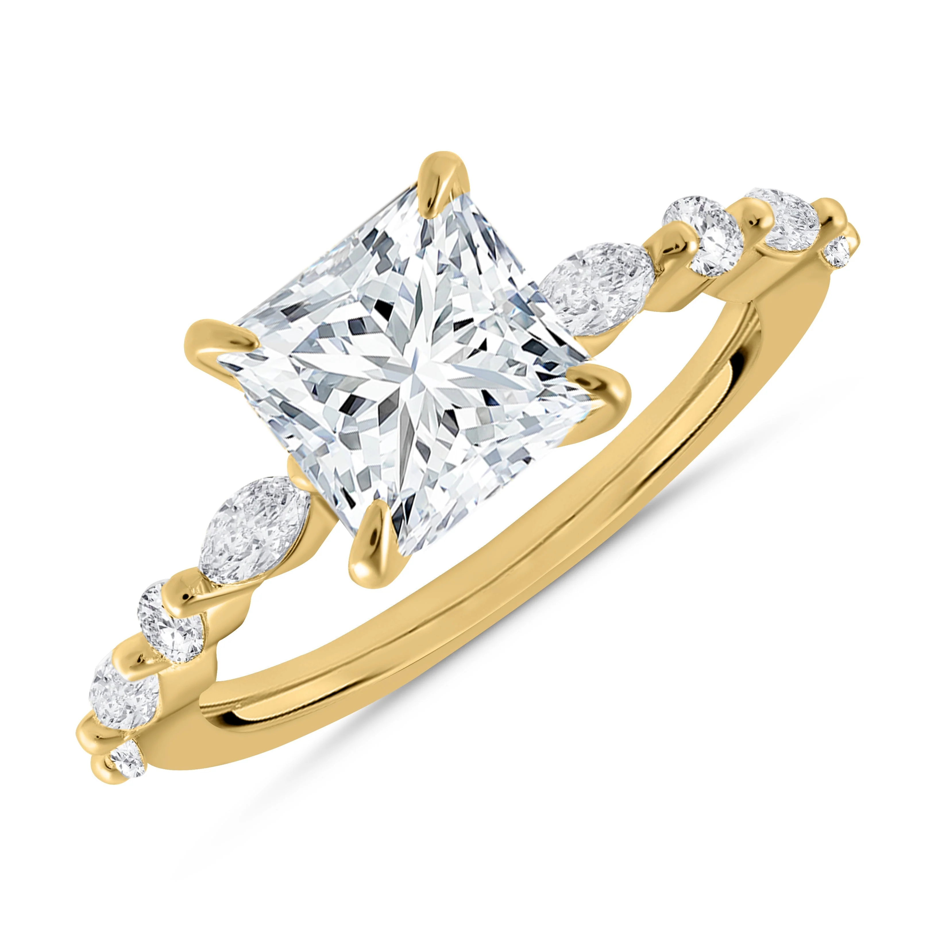 Everlasting Grace Moissanite Gold Engagement Ring - Image 4