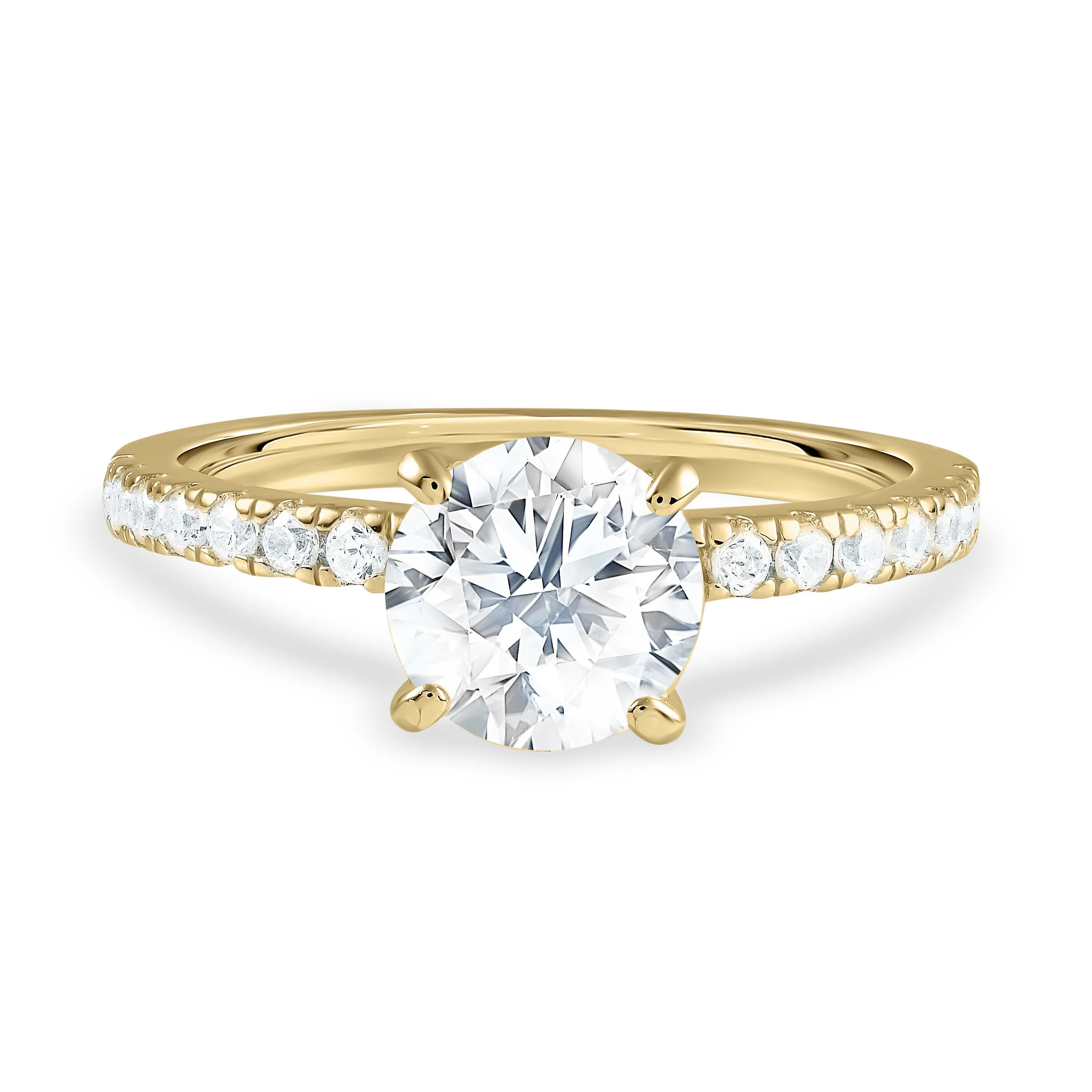 Exquisite Precious Metal Ring with Brilliant Center Stone - Image 6
