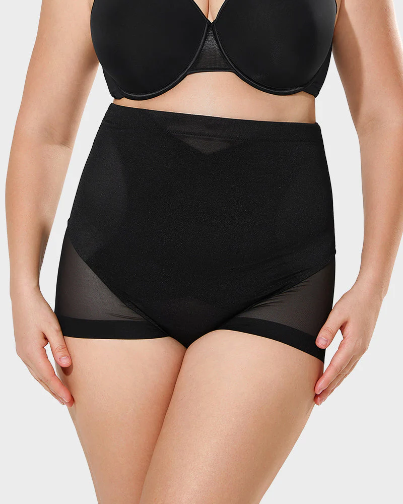 Elegance High-Waist Mesh Tummy Control Shaping Panty