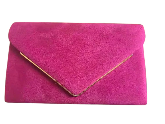 Noctura Suede Velvet Envelope Clutch - Image 7