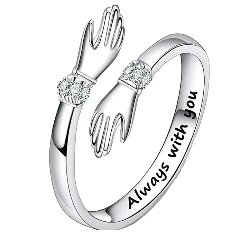 Diamond Hand Hug Ring - Image 7