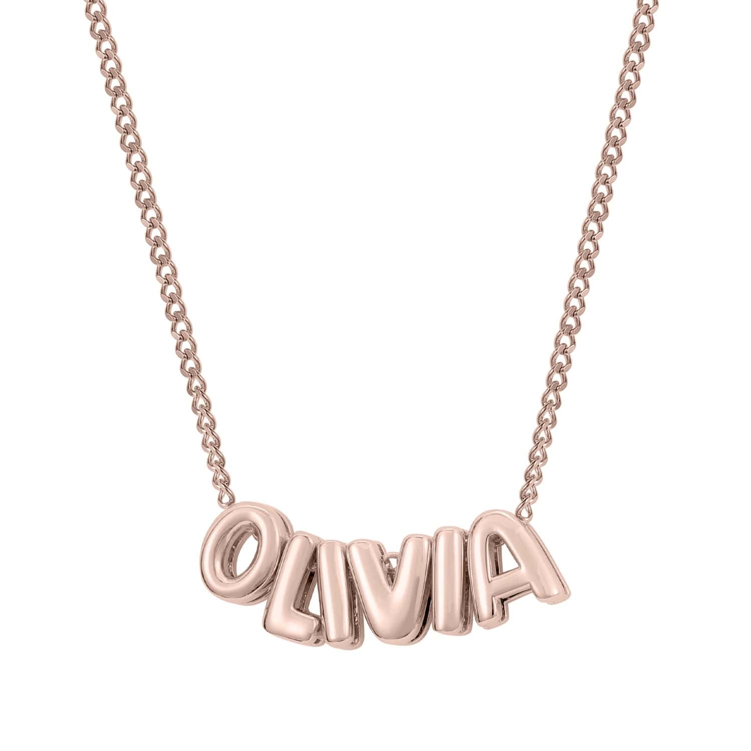 Personalised Olivia Bubble Name Necklace - Image 9