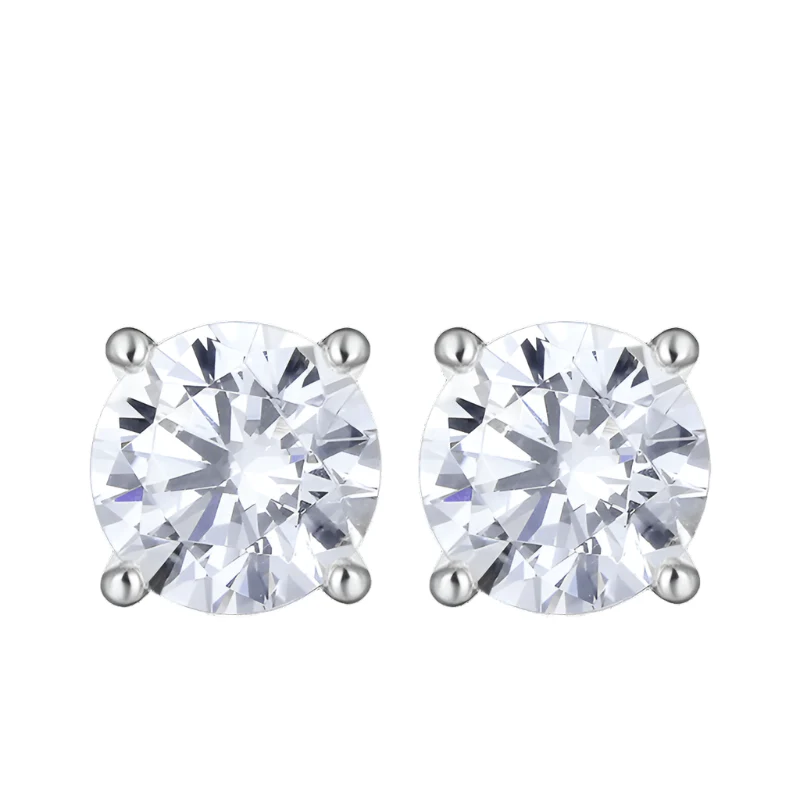 Radiant Elegance CZ Stud Earrings - Image 2