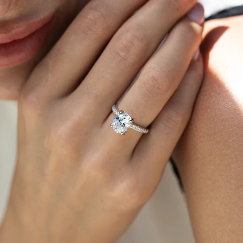 Radiant Grace - The Amara Moissanite Solitaire Ring - Image 11