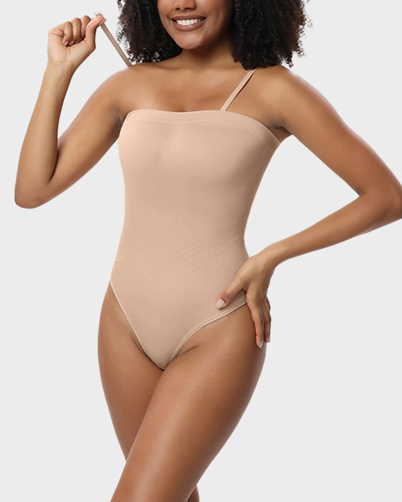 Seamless Strapless Shaping Bodysuit - Image 2
