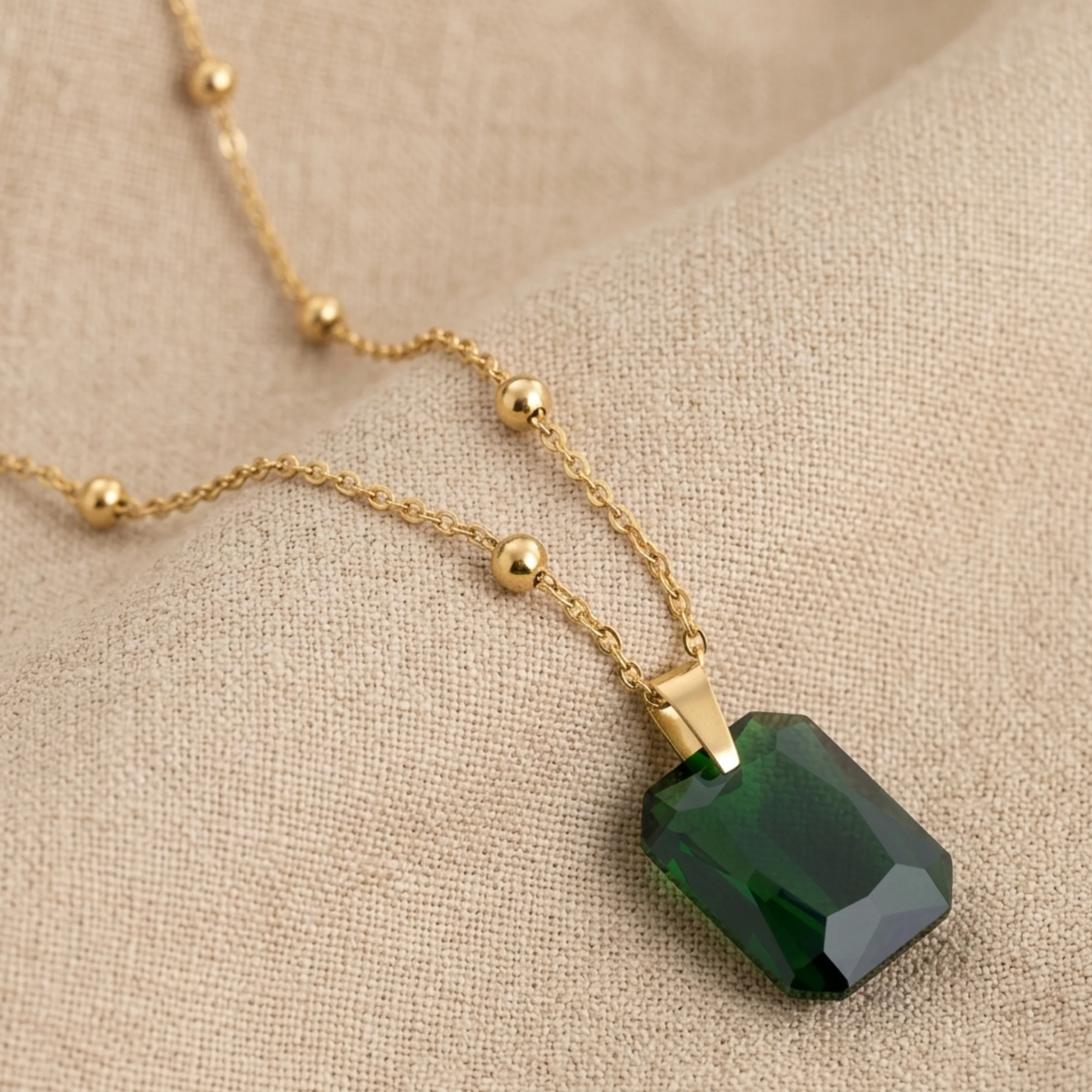 Silvana Luxe Emerald Necklace - Image 2