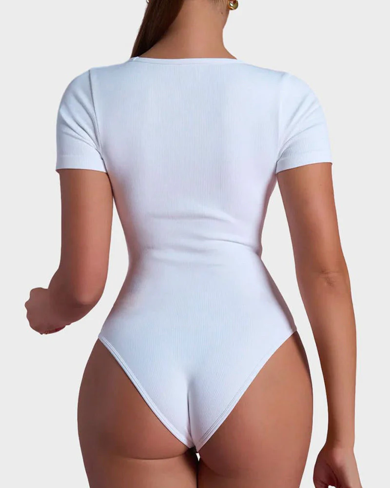 Square Neck Thong Bodysuit - Image 3
