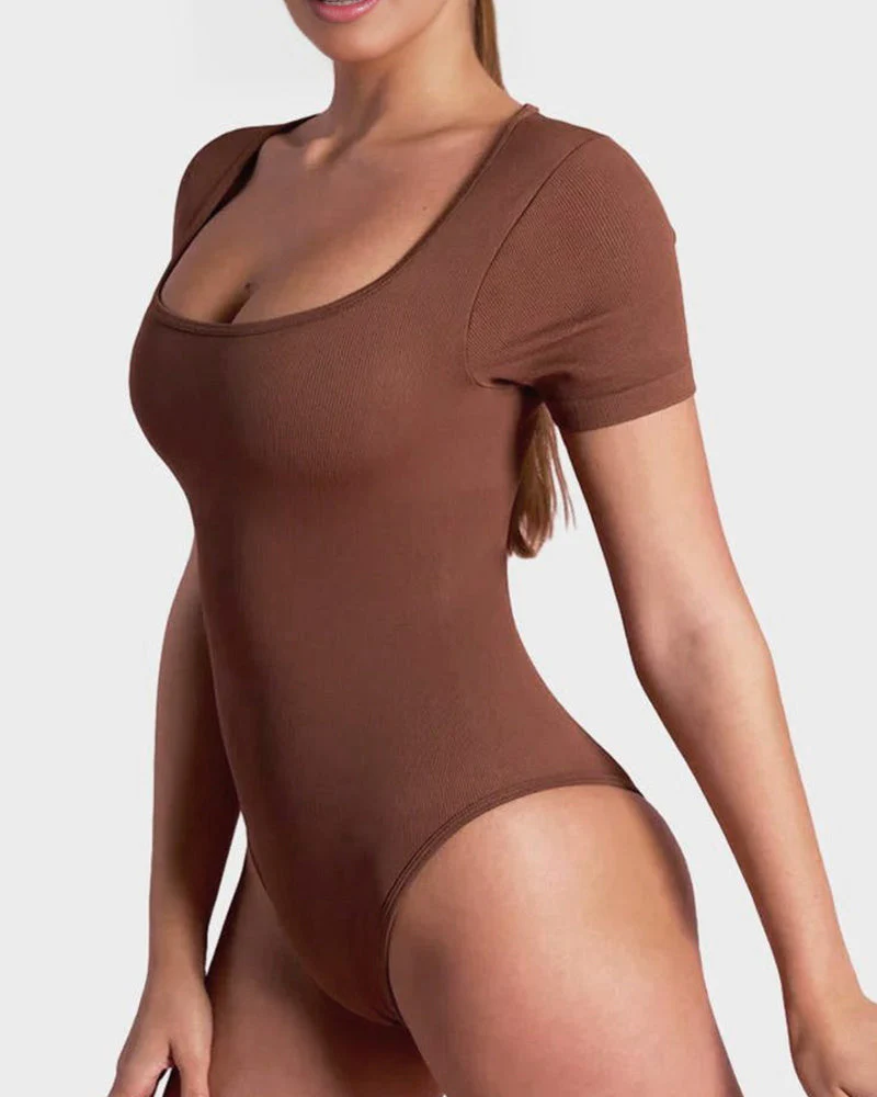 Square Neck Thong Bodysuit - Image 5