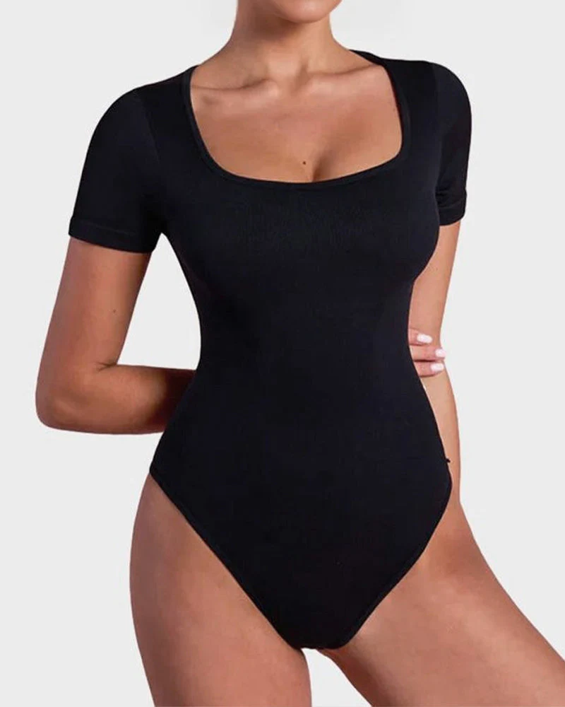 Square Neck Thong Bodysuit - Image 7