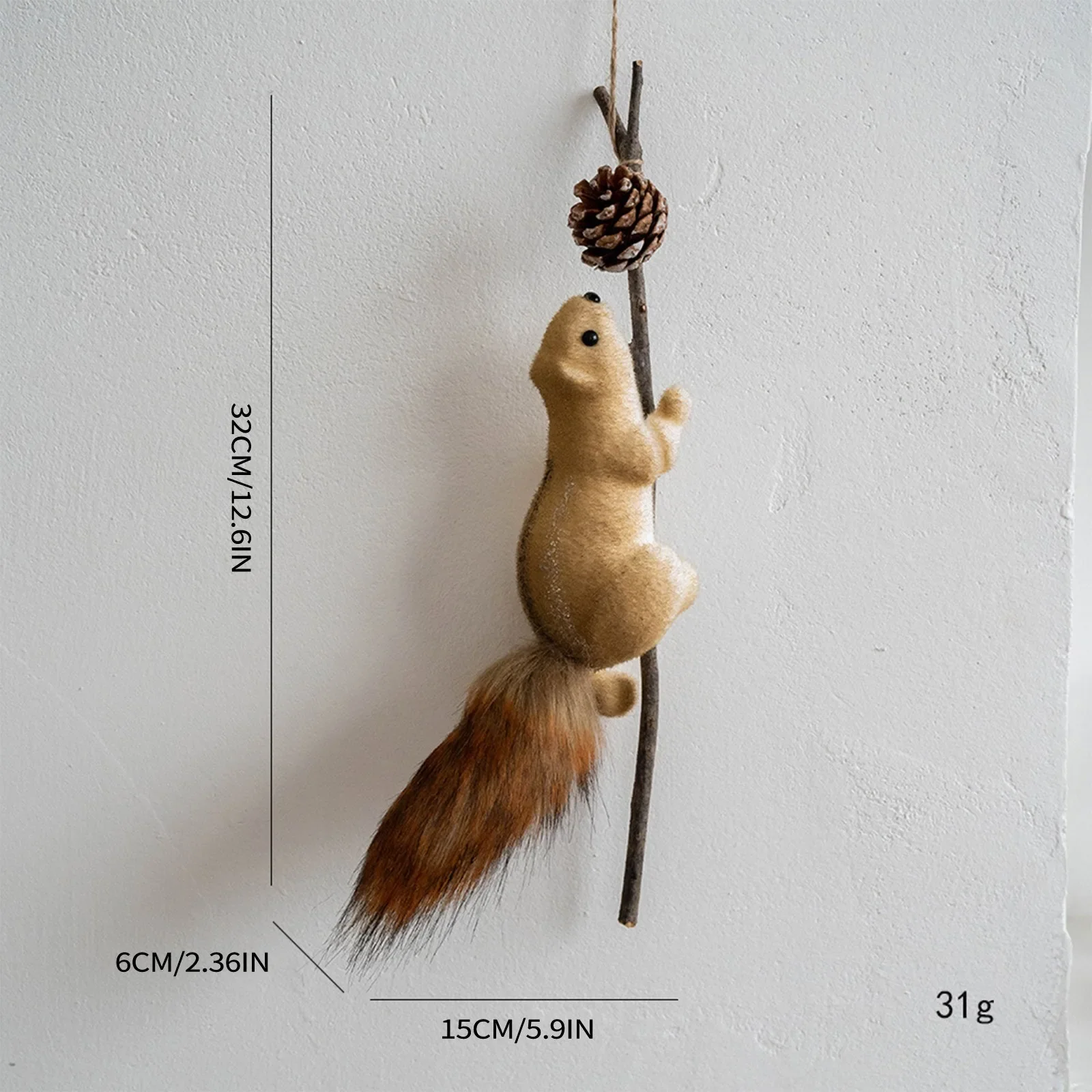 Squirrel for Christmas Tree Decoration (2 Pc) - Image 11