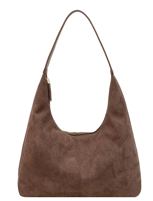 Elegant Vegan Leather Half-Moon Tote - Image 49