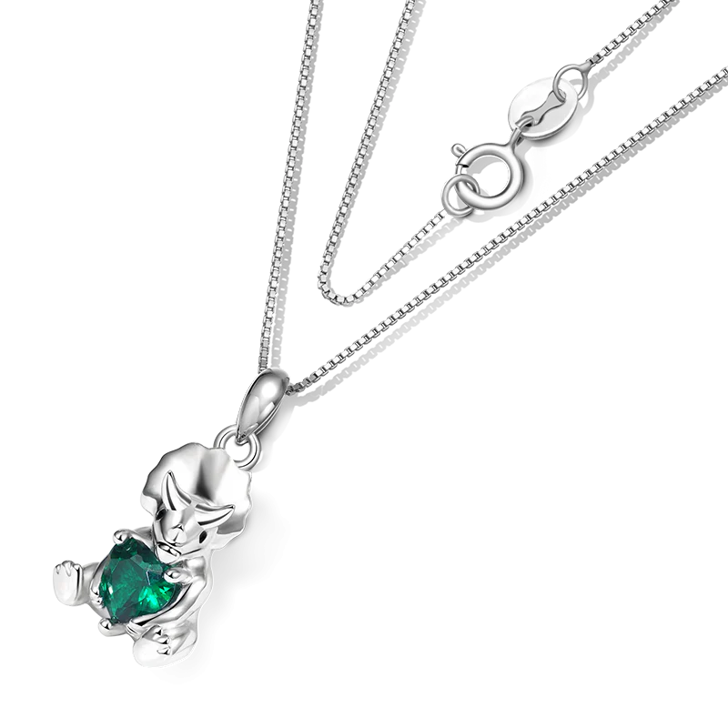 Triceratops Heart Embrace Necklace - Image 2