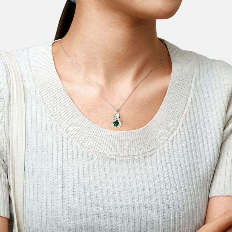 Triceratops Heart Embrace Necklace - Image 4